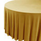 Glitter Velvet 120" Round Tablecloth Gold side view