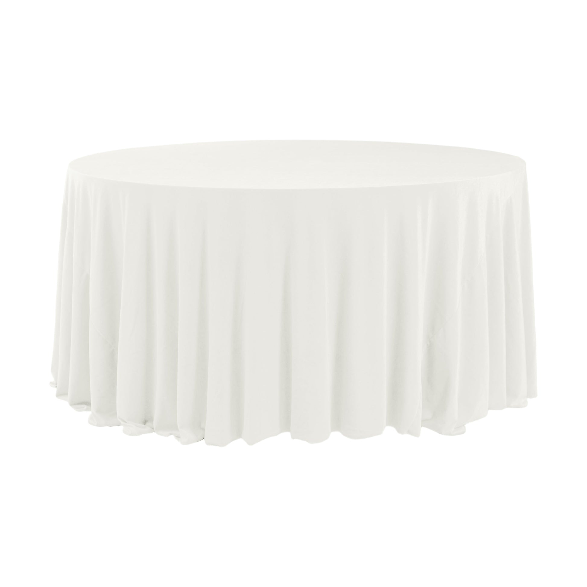 Glitter Velvet 120" Round Tablecloth Ivory - CV Linens