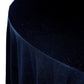 Glitter Velvet 120" Round Tablecloth Navy Blue close up