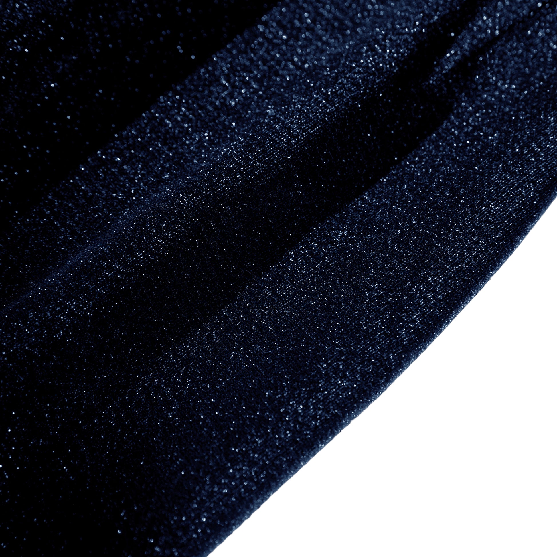 Glitter Velvet 120" Round Tablecloth Navy Blue serged finish