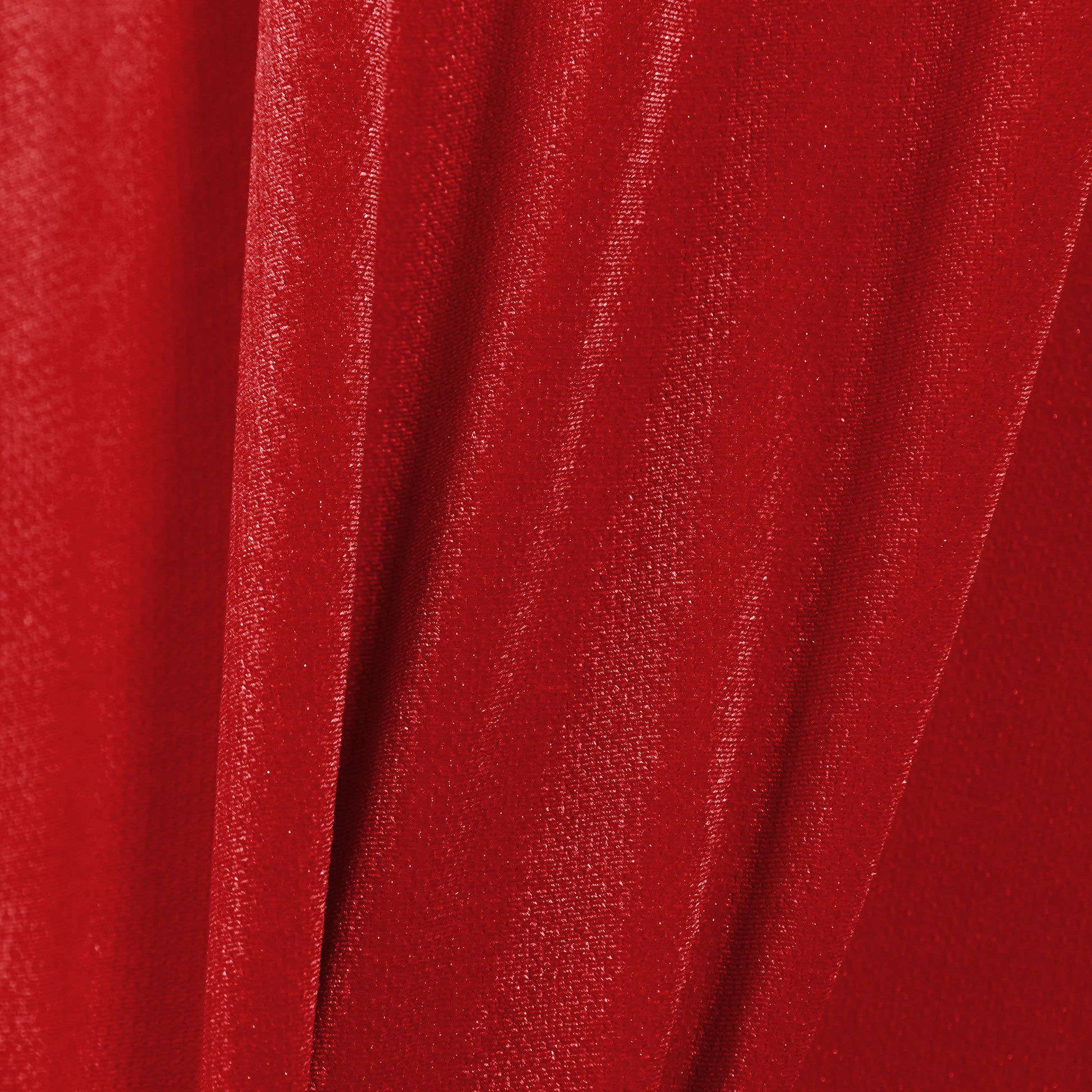 Glitter Velvet 120" Round Tablecloth Red close up