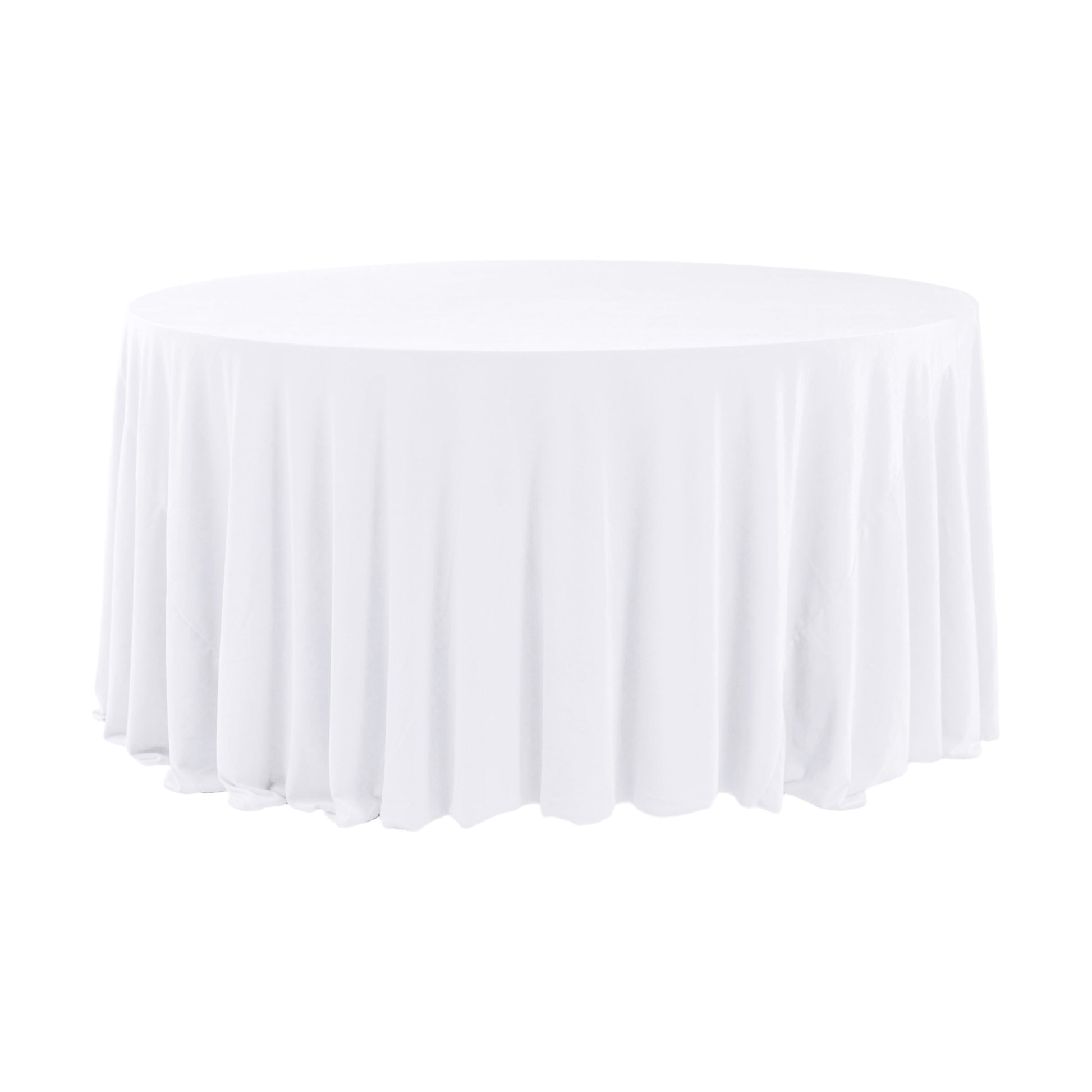 Glitter Velvet 120" Round Tablecloth White - CV Linens