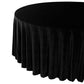 Glitter Velvet 132" Round Tablecloth Black side view