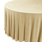 Glitter Velvet 132" Round Tablecloth - Champagne side close up