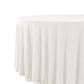 Glitter Velvet 132" Round Tablecloth Ivory side view