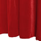 Glitter Velvet 132" Round Tablecloth Red serged edge finish