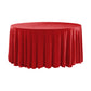 Glitter Velvet 132" Round Tablecloth Red top view