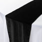 Glitter Velvet Table Runner Black drop over the table edge