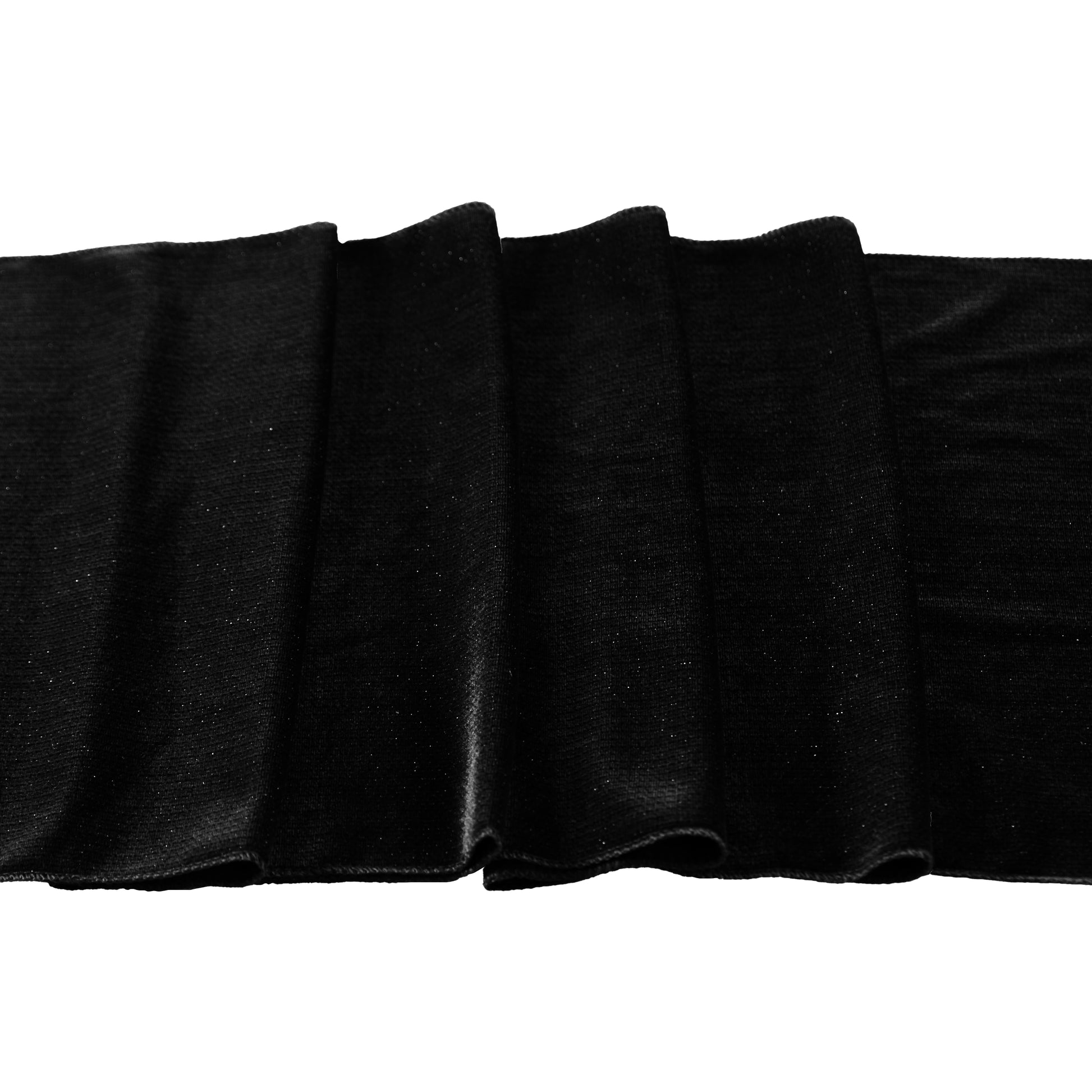 Glitter Velvet Black fabric close up
