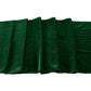 Glitter Velvet Table Runner Emerald Green close up showing serged edge finish