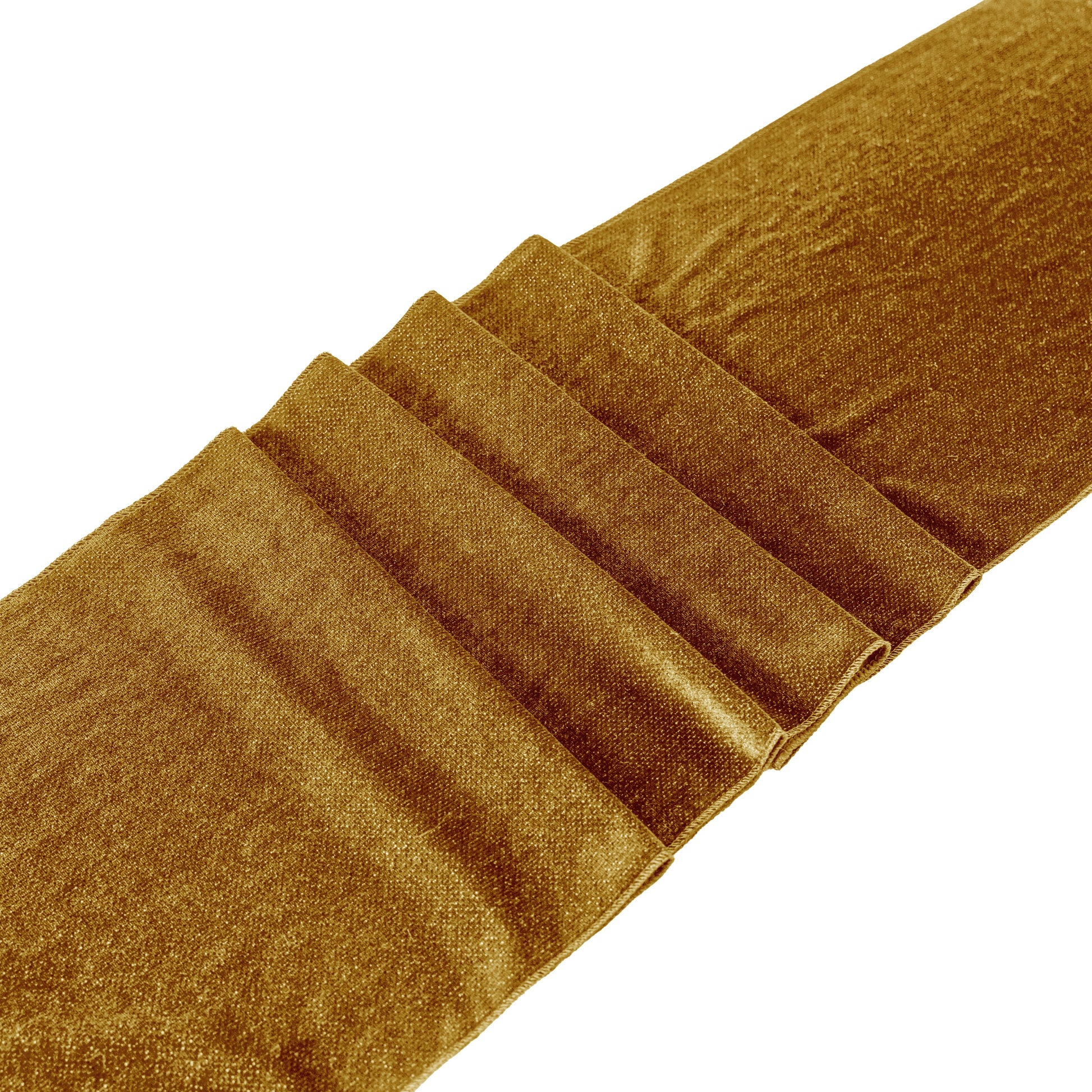 Glitter Velvet Table Runner Gold bunched view