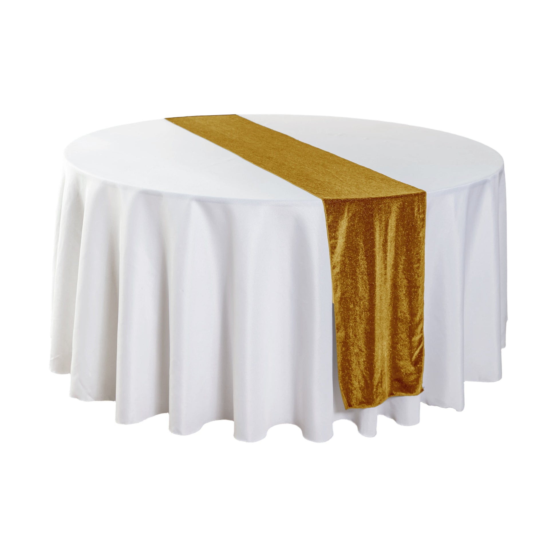 Glitter Velvet Table Runner Gold