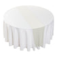 birds eye view of the Glitter Velvet Table Runner Ivory on top a round white tablecloth