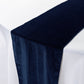 Glitter Velvet Table Runner Navy Blue close up