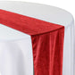 Glitter Velvet Table Runner Red