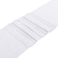 Glitter Velvet Table Runner White bunched close up