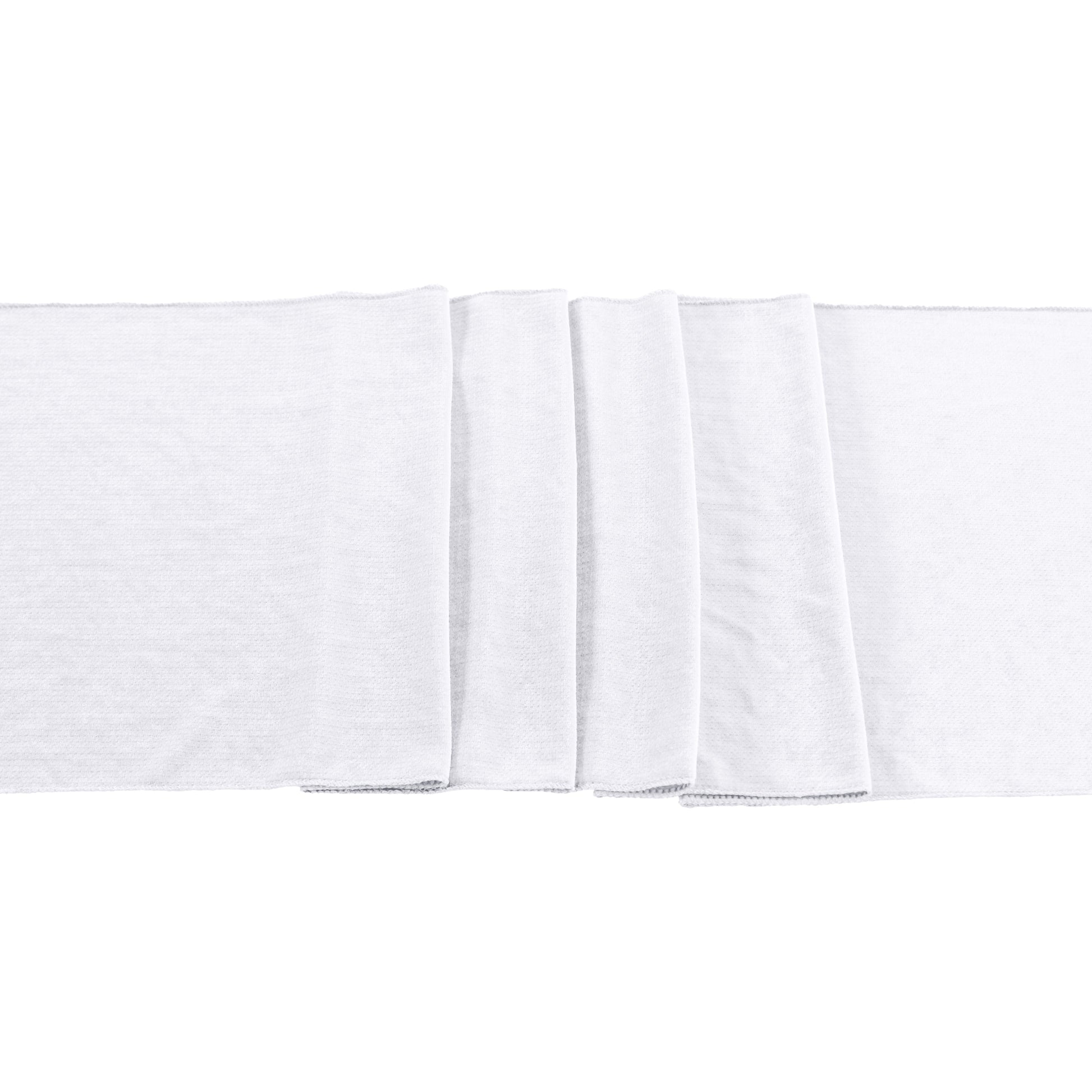 Glitter Velvet Table Runner White bunched close up