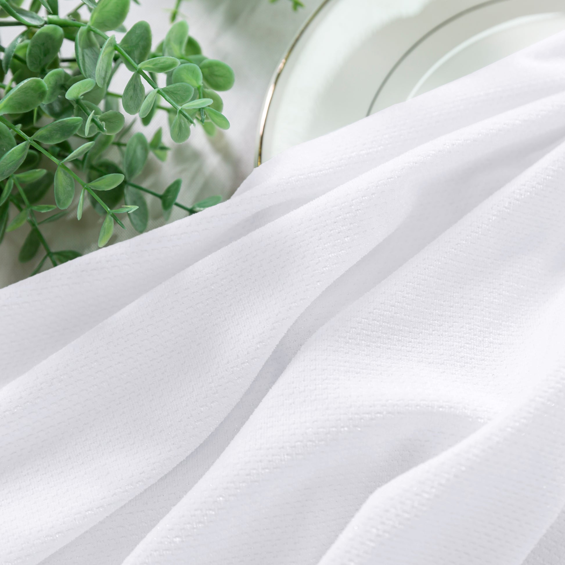 Glitter Velvet White fabric