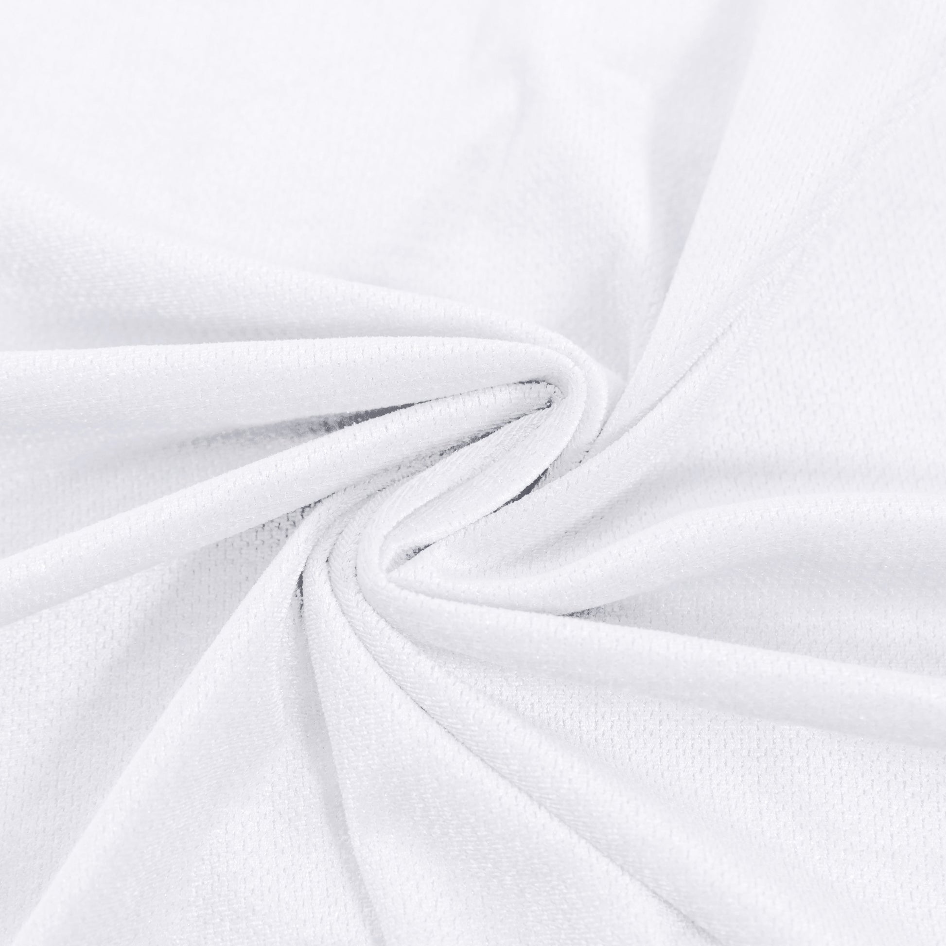 Glitter Velvet fabric White