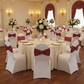Glitz Ruffle Sequin Spandex Chair Band Sash - Burgundy