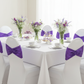 Glitz Ruffle Sequin Spandex Chair Band Sash - Purple | chair cover | tablecloth | 
