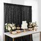 Glitz Sequin 10ft H x 112" W Drape/Backdrop panel - Black for baby shower cake stand