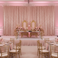 Glitz Sequin 10ft H x 52" W Drape/Backdrop panel - Blush/Rose Gold for quinceanera 
