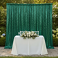 Glitz Sequin 12ft H x 52" W Drape/Backdrop panel - Emerald Green | uprights | bases | crossbar |