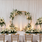 Glitz Sequin 12ft H x 52" W Drape/Backdrop panel - Iridescent White with geometric arch | flower premade runner |