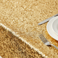 close up image of Glitz Sequin 90"x132" Rectangular Tablecloth - Gold