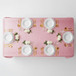 Glitz Sequin 90"x156" Rectangular Tablecloth - Pink | charger plate | wine goblets |