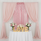 Glitz Sequin Mesh Net 12ft H x 52" W Drape/Backdrop panel - Pink