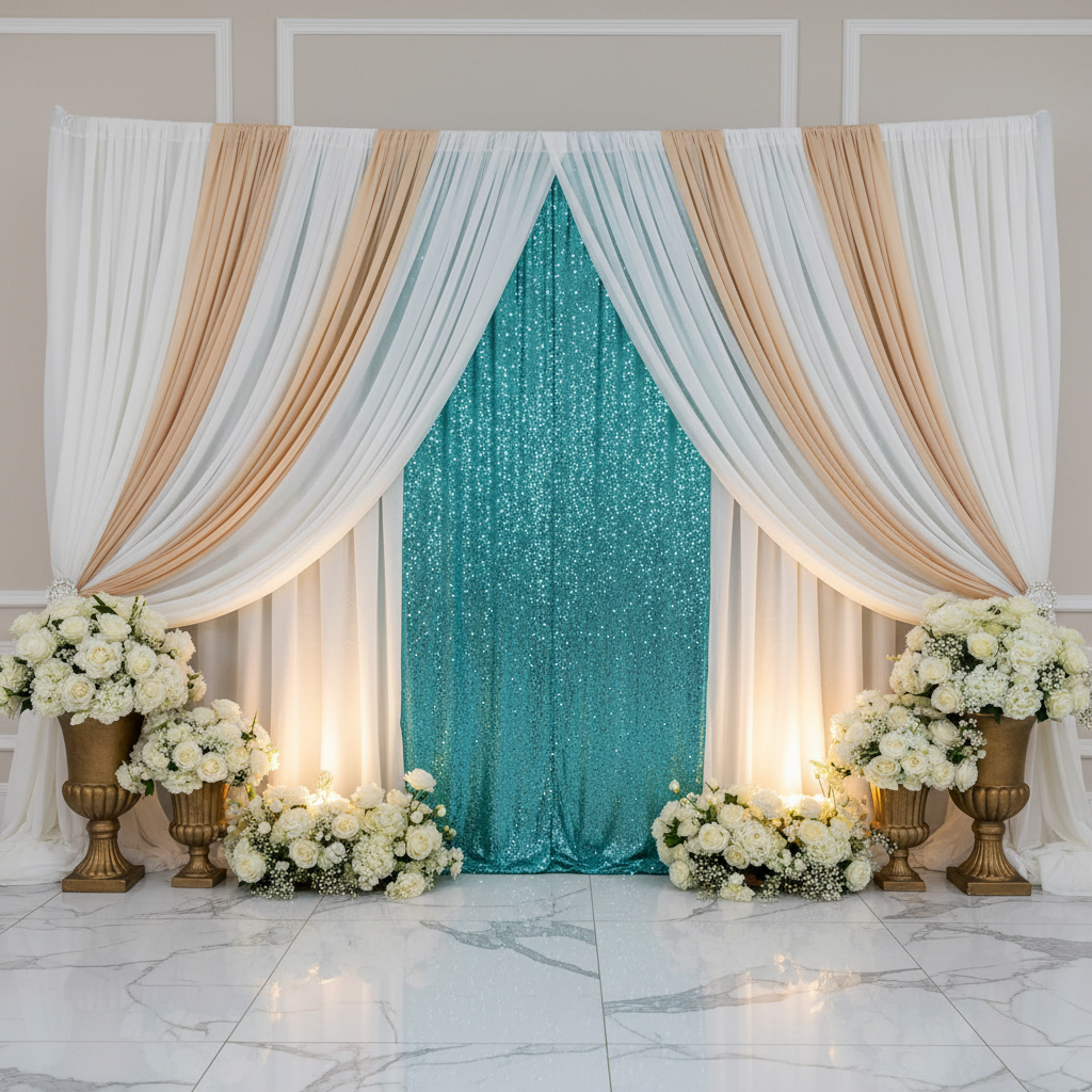 Glitz-Sequin-Mesh-Net-12ftH-x52-W-Drape-Backdrop-panel-Turquoise
