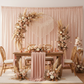 bridal shower with Glitz Sequin Mesh Net 14ft H x 52" W Drape/Backdrop panel - Blush/Rose Gold