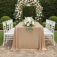 Glitz Sequin Mesh Net Tablecloth 90"x132" Rectangular - Champagne | flower premade runner | 