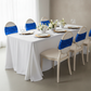 Glitz Sequin Spandex Chair Band - Royal Blue on a banquet chair 