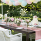 garden baby shower with Glitz Sequin Table Runner - Pink