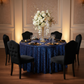 Glitz Sequins 120" Round Tablecloth - Navy Blue (New Tone)