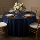 Glitz Sequins 132" Round Tablecloth - Navy Blue (New Tone)