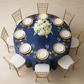 Glitz Sequins 132" Round Tablecloth - Navy Blue (New Tone)