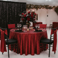 anniversary with Glitz Sequins 132" Round Tablecloth - Red
