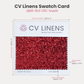 Glitz Swatch Card Apple Red infographic showing swatch size