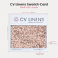Glitz Swatch Card Blush/Rose Gold infographic showing swatch size