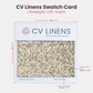 Glitz Swatch Card Champagne infographic showing swatch size