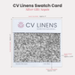 Glitz Swatch Card Silver infographic showing swatch size