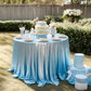 Glitz Sequins 120" Round Tablecloth - Baby Blue