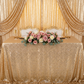 Glitz Sequin Mesh Net Fabric Roll Bolt 54"x10 yards - Gold used as diy backdrop swag for wedding reception