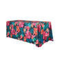 Hawaiian Tahiti Floral Scuba Rectangular Tablecloth angled view