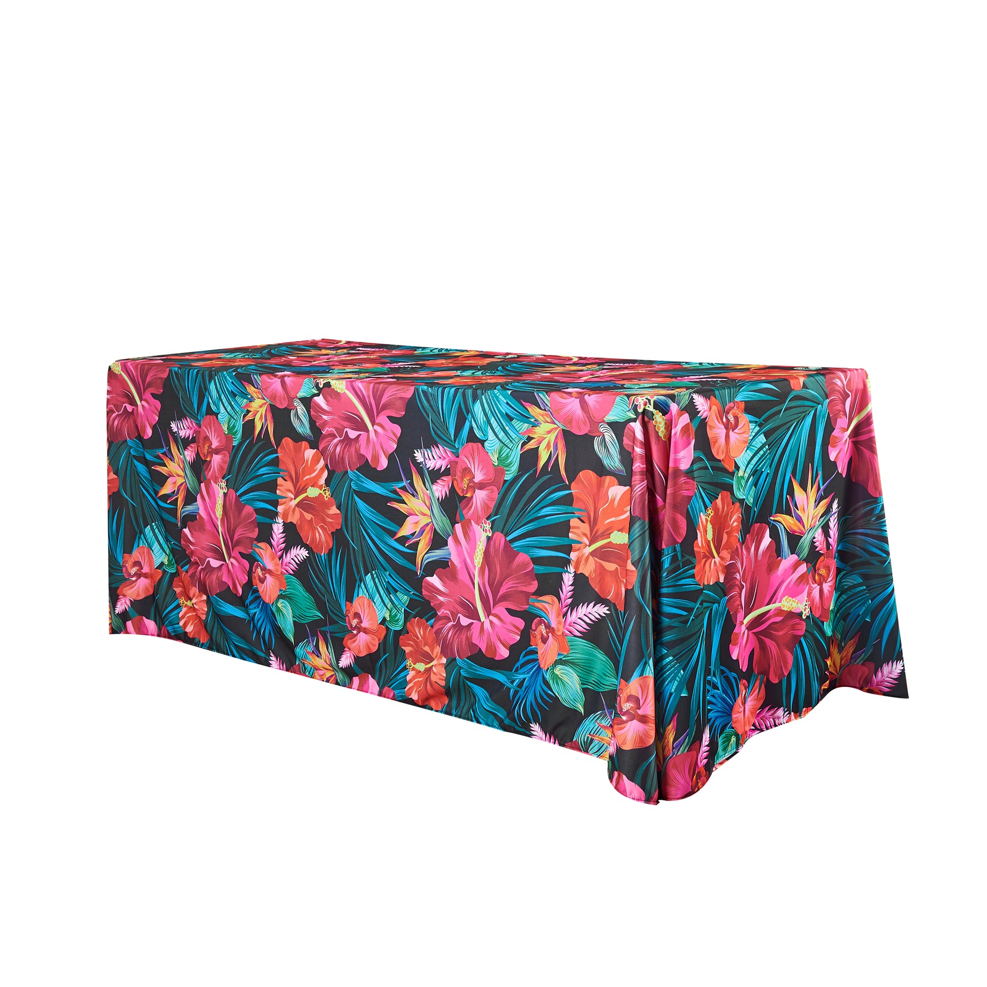 Hawaiian Tahiti Floral Scuba Rectangular Tablecloth angled view