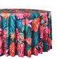 Hawaiian Tahiti Floral Scuba Round Tablecloth close up